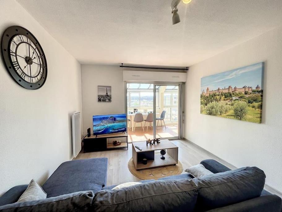 Ferienwohnung Le Panoramique - Sublime Vue Sur La Cite Carcassonne Exterior foto