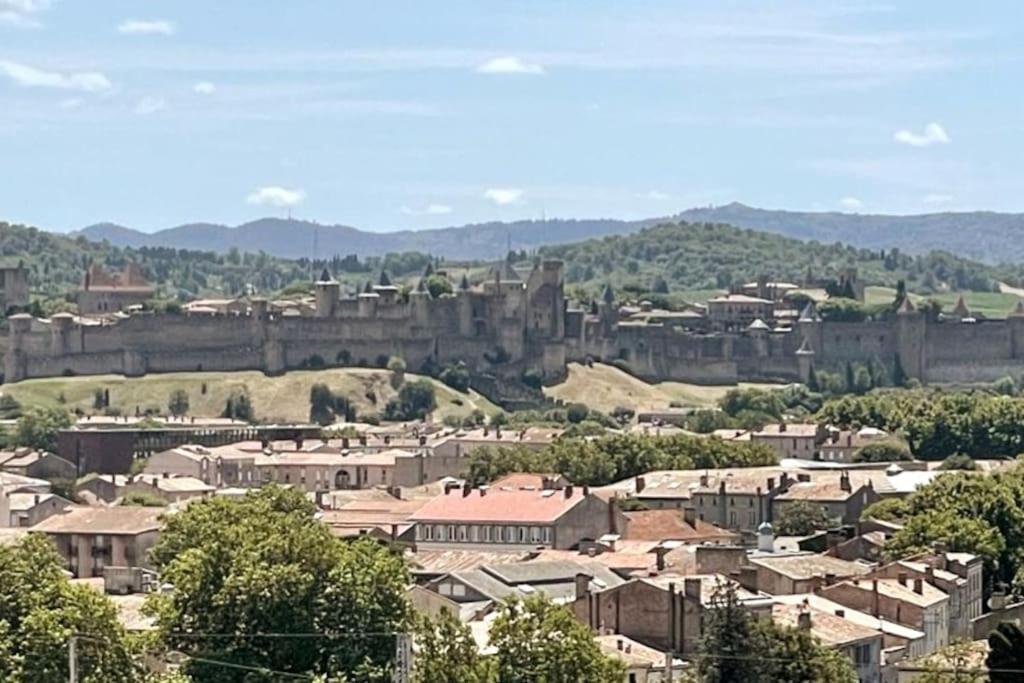 Ferienwohnung Le Panoramique - Sublime Vue Sur La Cite Carcassonne Exterior foto